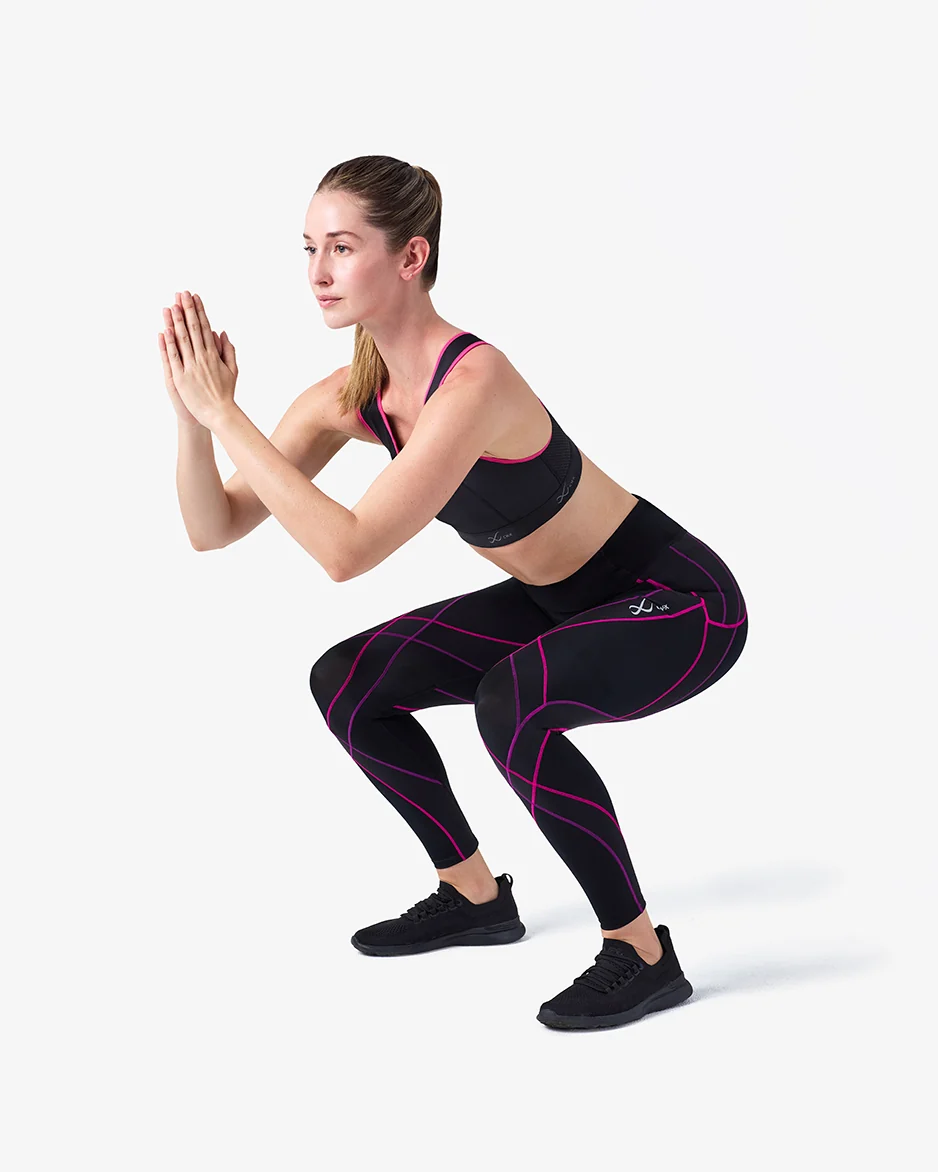 Endurance Generator 2.0 Joint & Muscle Support Compression Tight: Women's Black/Beetroot - Image 7