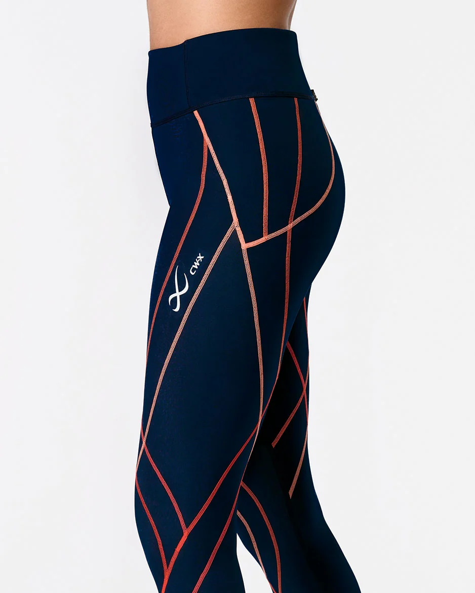 Endurance Generator 2.0 Joint & Muscle Support Compression Tight: Women's Navy Blue/Blush Coral - Image 5