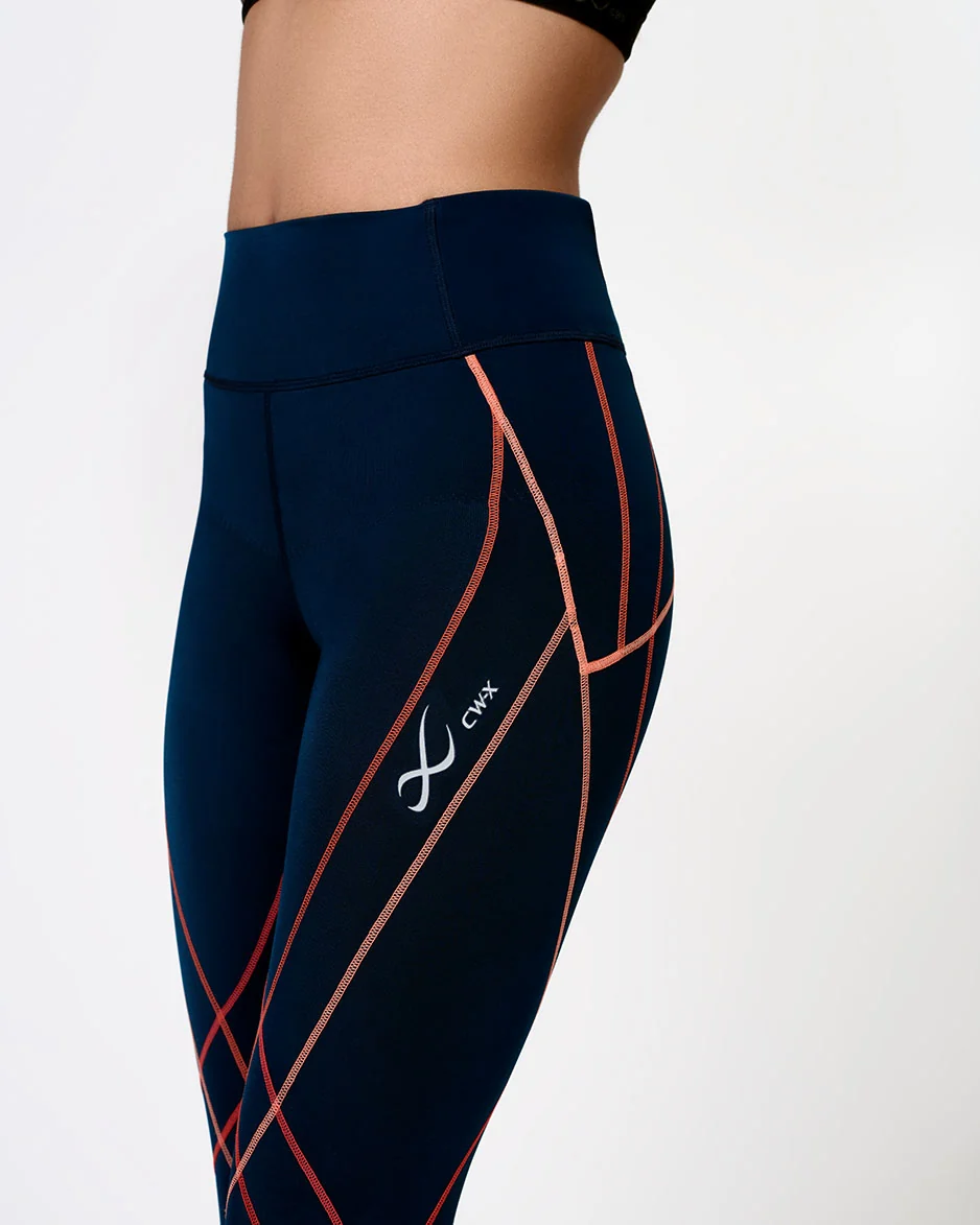 Endurance Generator 2.0 Joint & Muscle Support Compression Tight: Women's Navy Blue/Blush Coral - Image 6
