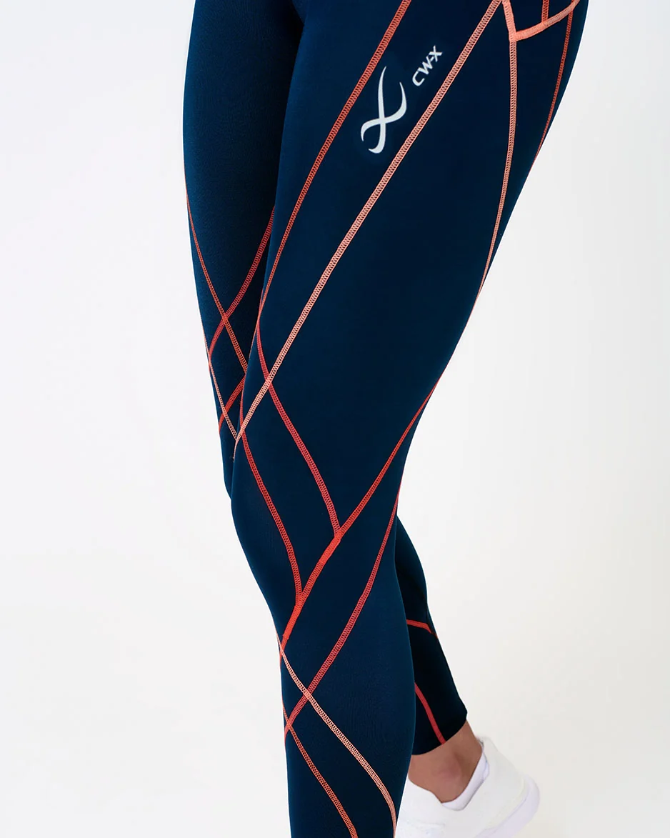 Endurance Generator 2.0 Joint & Muscle Support Compression Tight: Women's Navy Blue/Blush Coral - Image 7