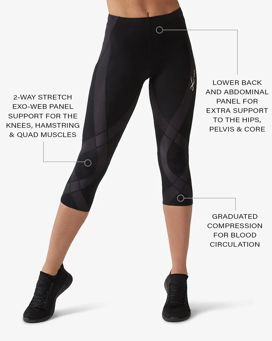 Endurance Generator Joint & Muscle Support 3/4 Compression Tight: Women's Black - Image 3