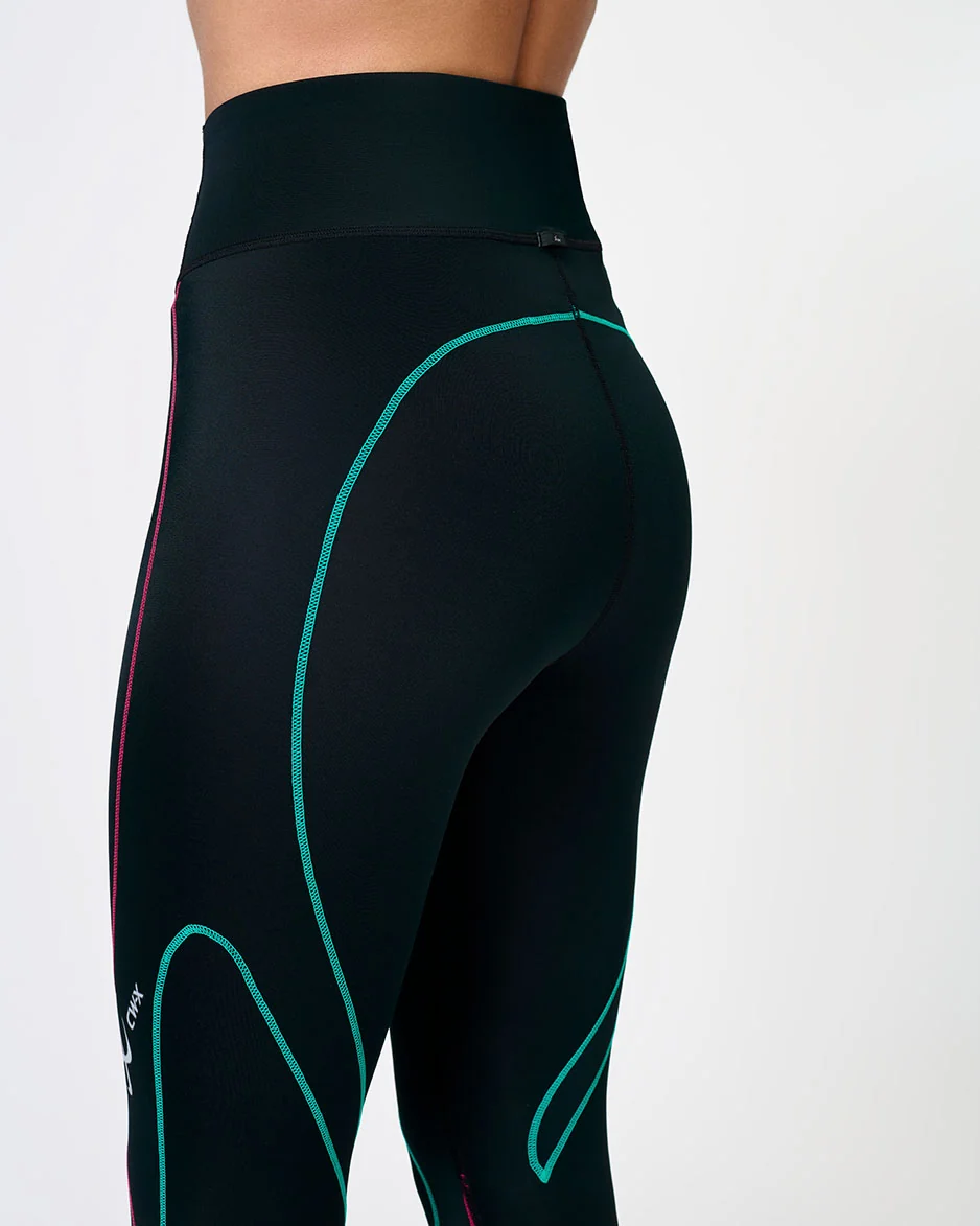 Stabilyx 3.0 Joint Support 3/4 Compression Tight: Women's Black/Teal Aura - Image 5