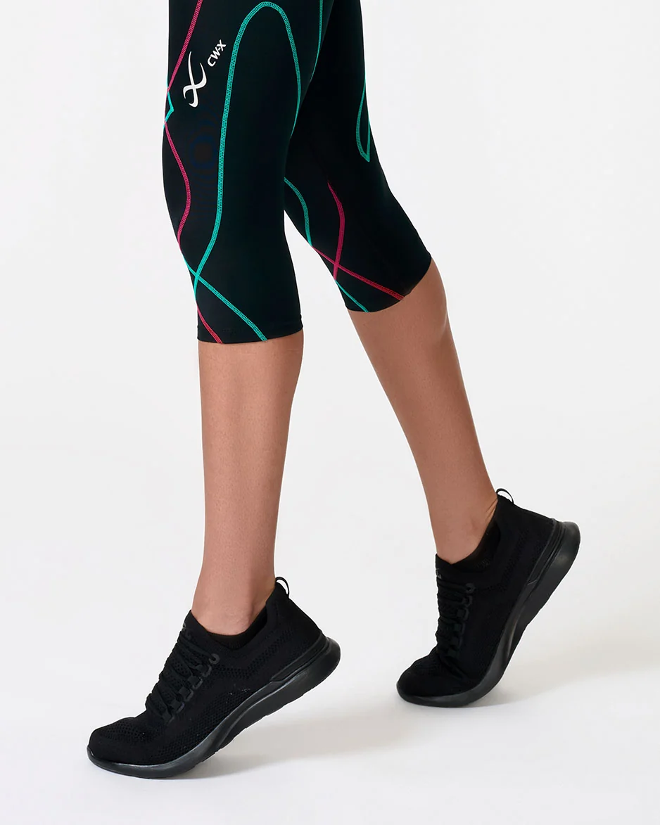 Stabilyx 3.0 Joint Support 3/4 Compression Tight: Women's Black/Teal Aura - Image 6