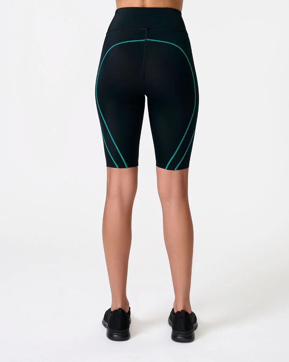 Stabilyx 3.0 Joint Support Compression Short: Women's Black/Teal Aura - Image 3
