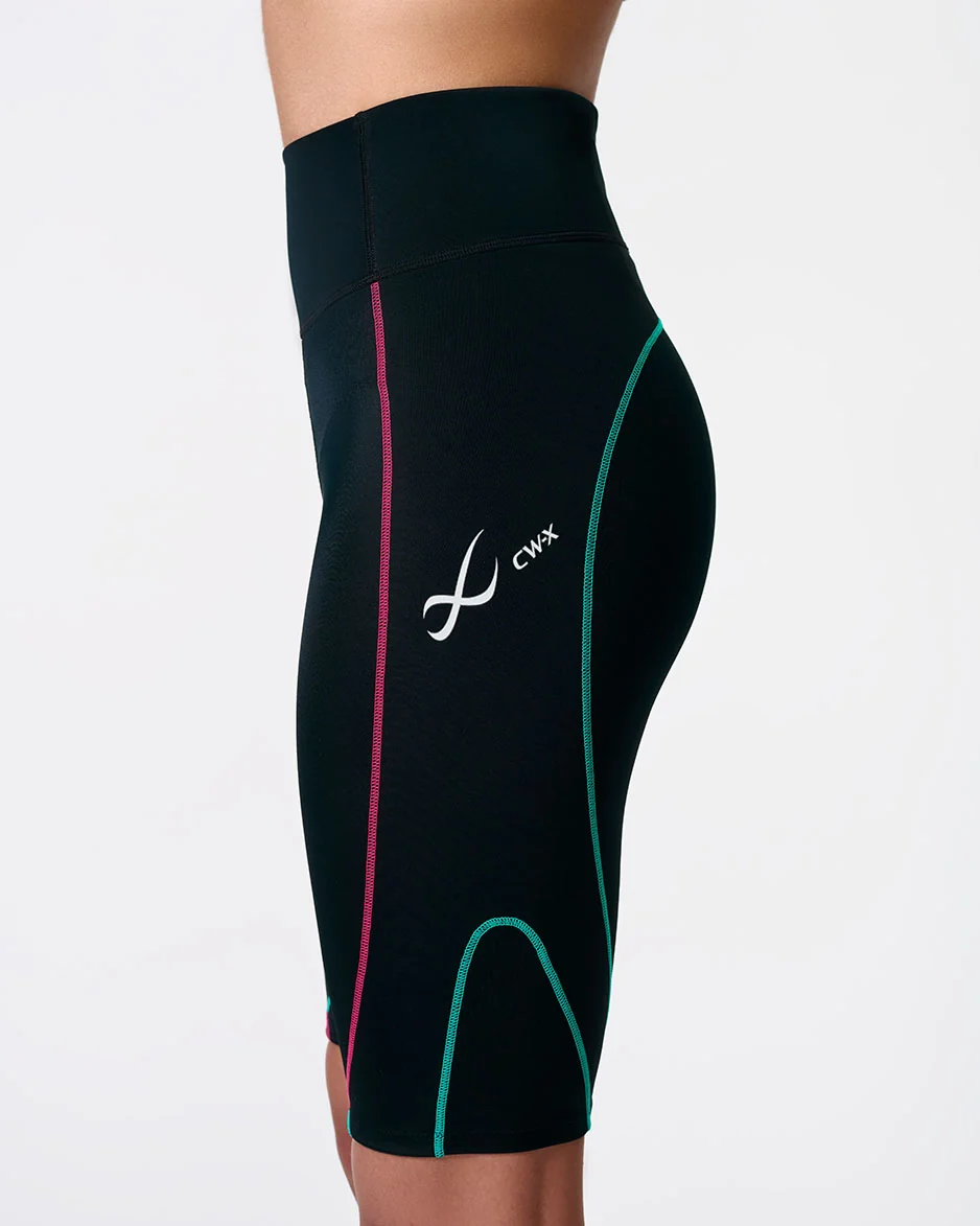 Stabilyx 3.0 Joint Support Compression Short: Women's Black/Teal Aura - Image 7