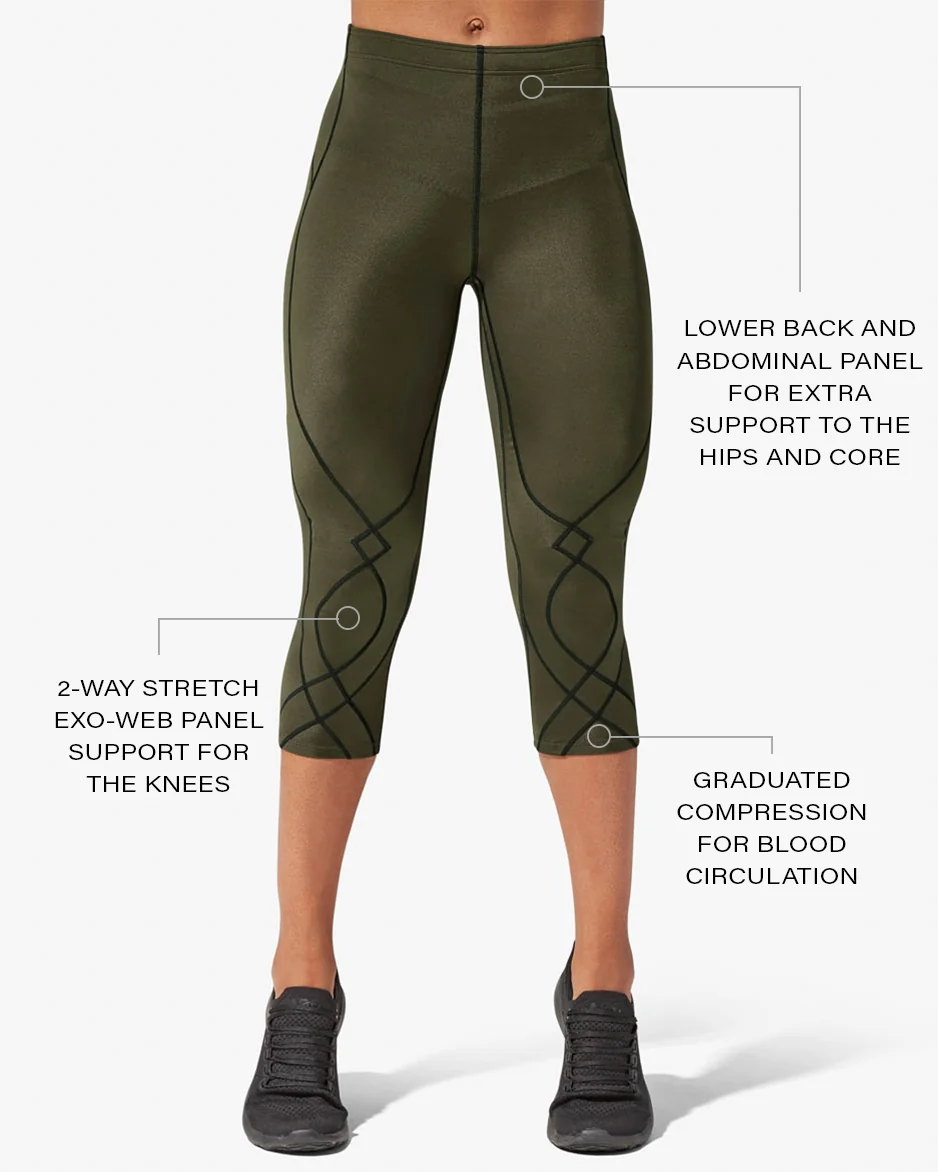 Stabilyx Joint Support 3/4 Compression Tight: Women's Forest Night - Image 4