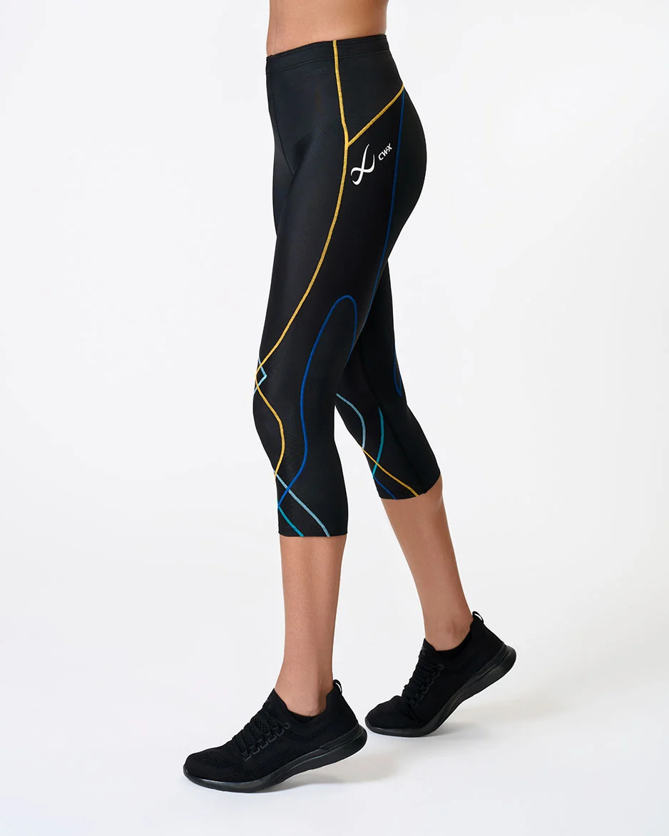 Stabilyx Joint Support 3/4 Compression Tight: Women's Black/Coastal - Image 3