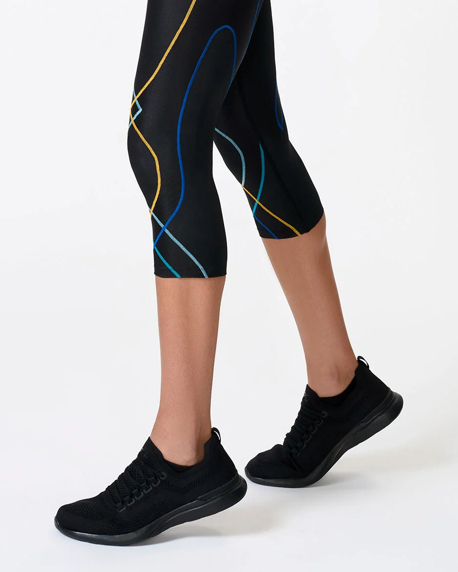 Stabilyx Joint Support 3/4 Compression Tight: Women's Black/Coastal - Image 6