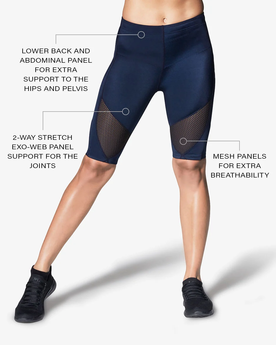 Stabilyx Ventilator Joint Support Compression Short: Women's True Navy - Image 3